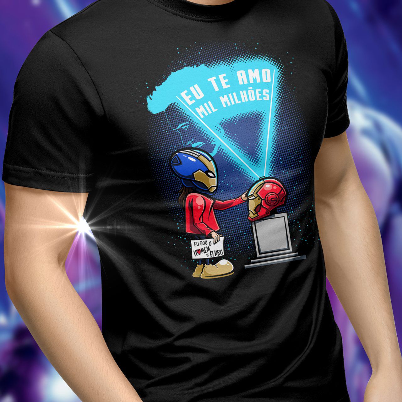 Camiseta Unissex Iron Man Eu Te Amo Mil Milhões  Camisa Geek - CD