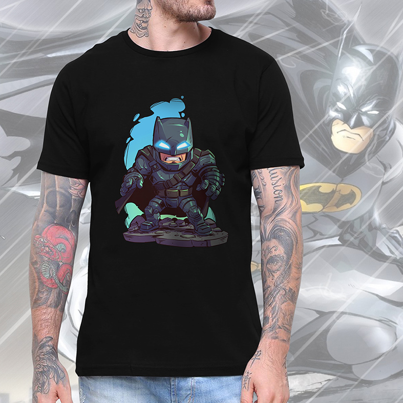 Camiseta Unissex Masculina Morcego Homem Morcego DC Comics Animação Cartoon (Preta)  - CD