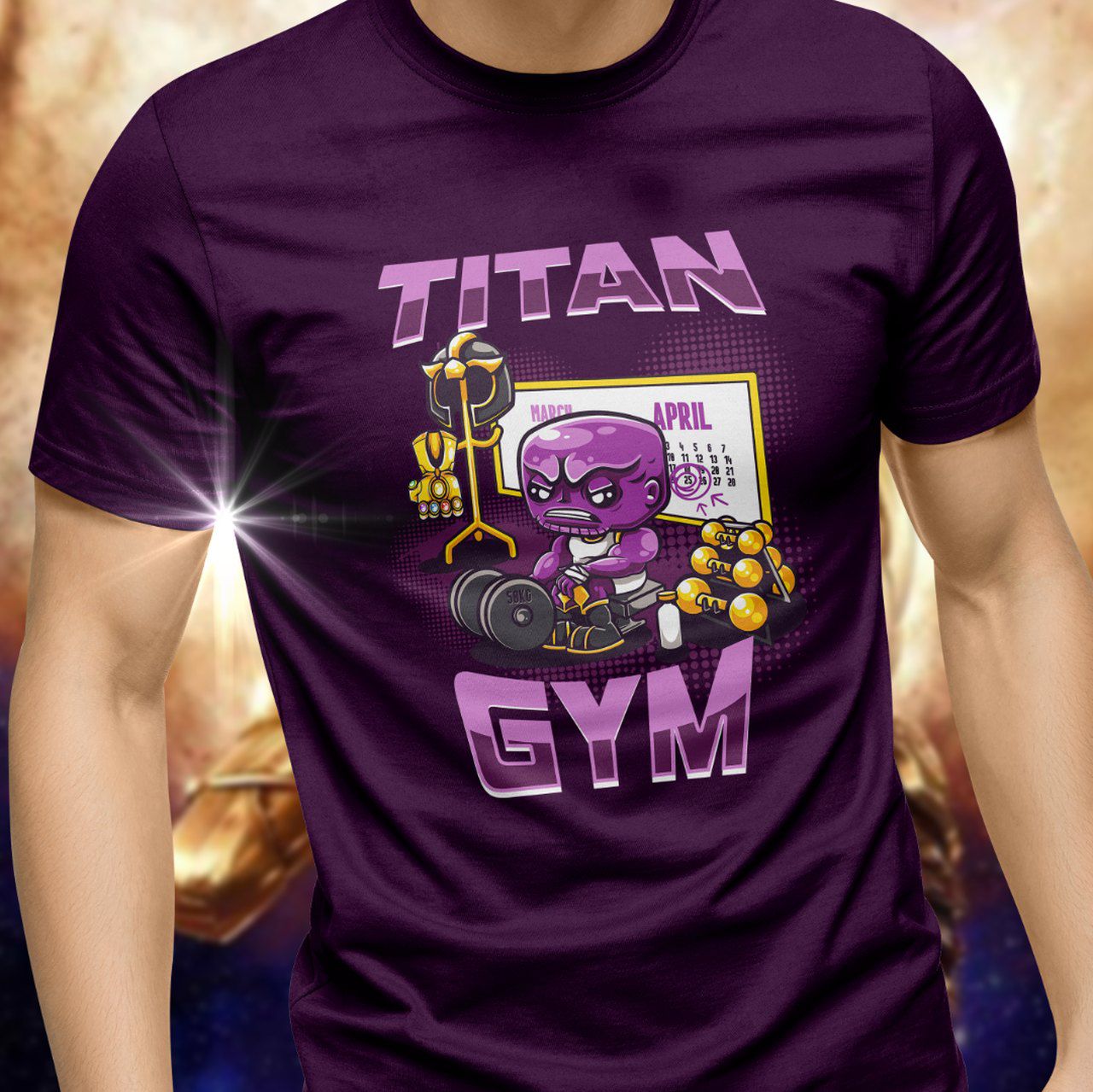 Camiseta Unissex Thanos (Titan Gym): Vingadores Guerra Infinita  - CD