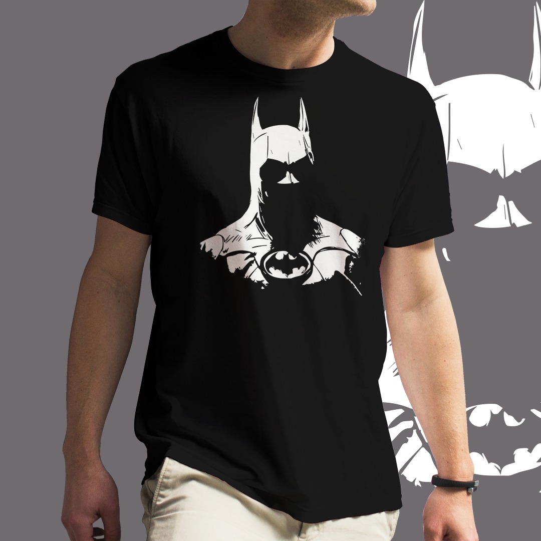 Camiseta Unissex Batman 1989 Sombras: Dc Comics Filme Michael Keaton (Preto) - CD