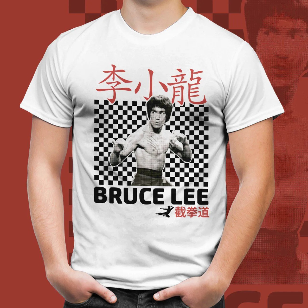 Camiseta Unissex Bruce Lee Branca