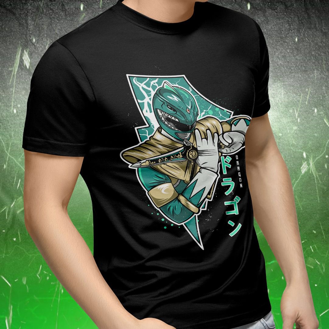 Camiseta Unissex Ranger Verde: Mighty Morphin Power Rangers Tamanho P