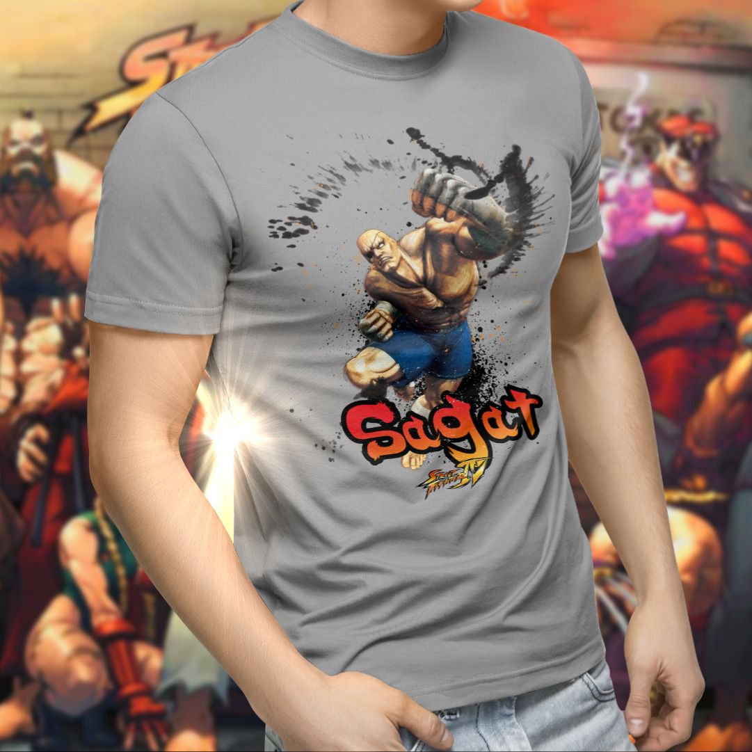 Camiseta Unissex Sagat: Street Fighter IV