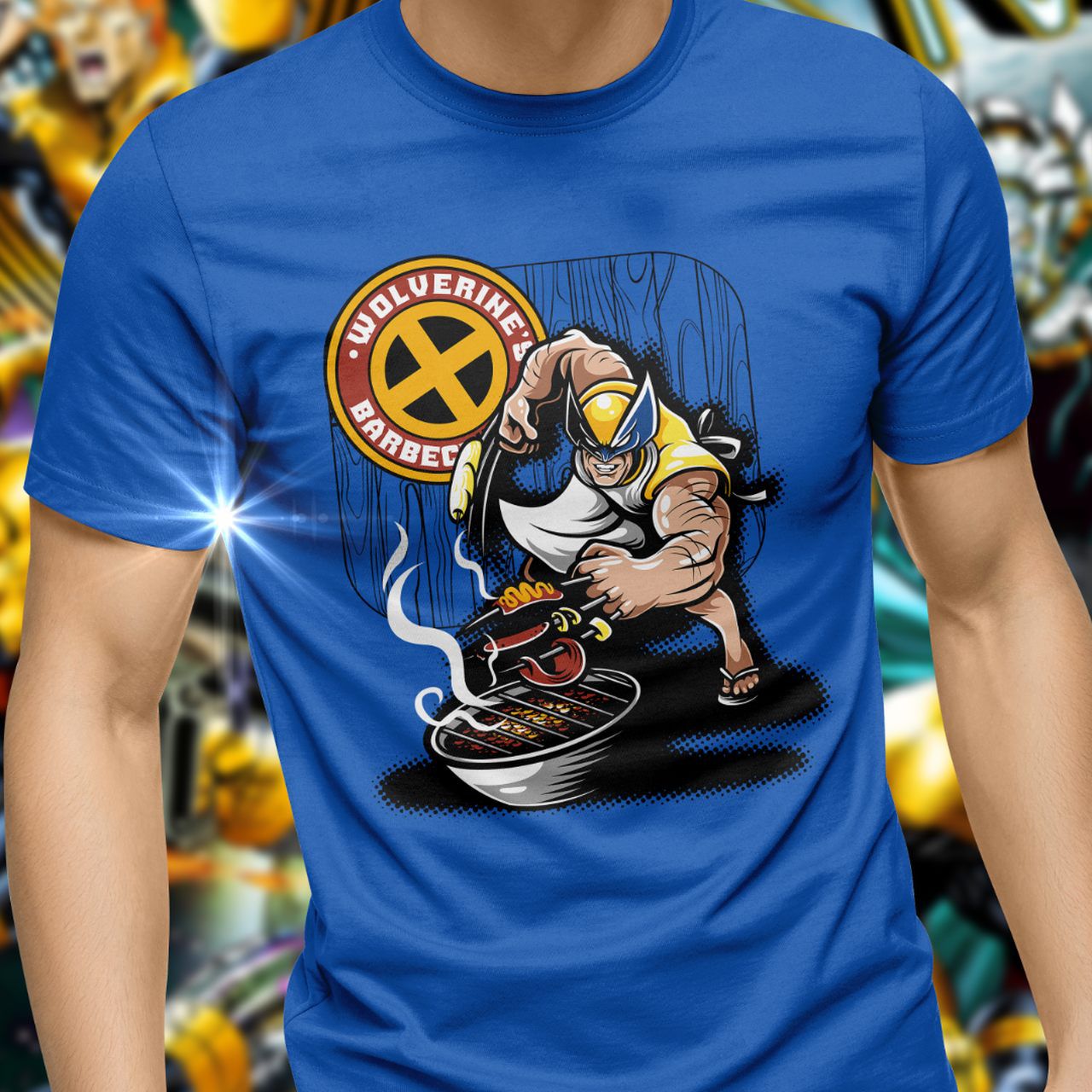 Camiseta Unissex Wolverine Barbecue: Marvel  Camisa Geek - CD