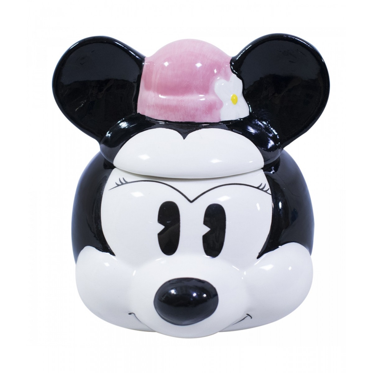 Caneca com Tampa Minnie Mouse Rosto - Disney