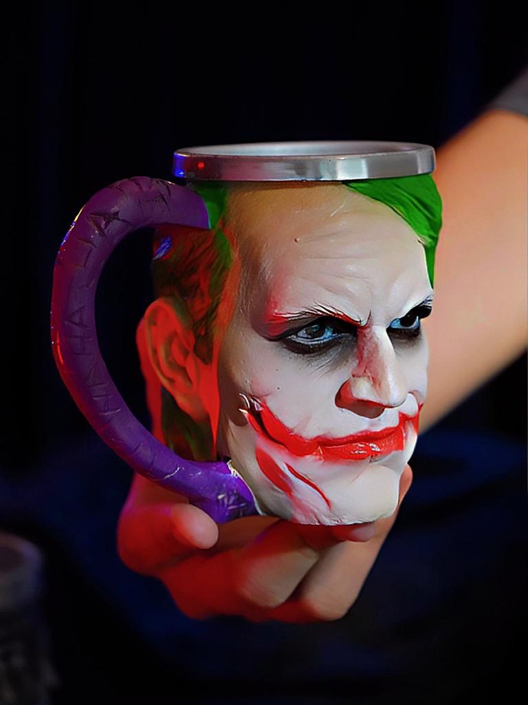 Caneca 3D Coringa Joker Heath Ledger: Batman Cavaleiro Das Trevas Dark Knight Decorativa 400 ml - CD
