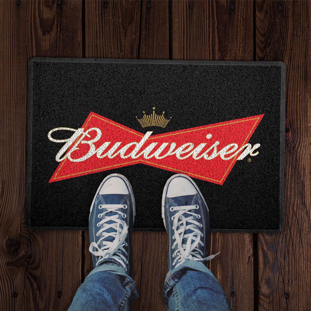 Capacho Logo Cerveja Budweiser (Preto) 