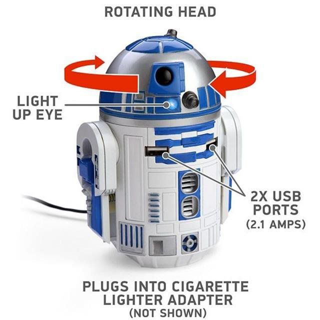 Carregador USB para Carro R2-D2: Star Wars