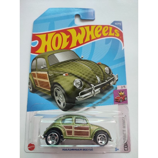 Carrinho Hot Wheels Volkswagen Beetle (Fusca) Compact Kings Verde - Mattel