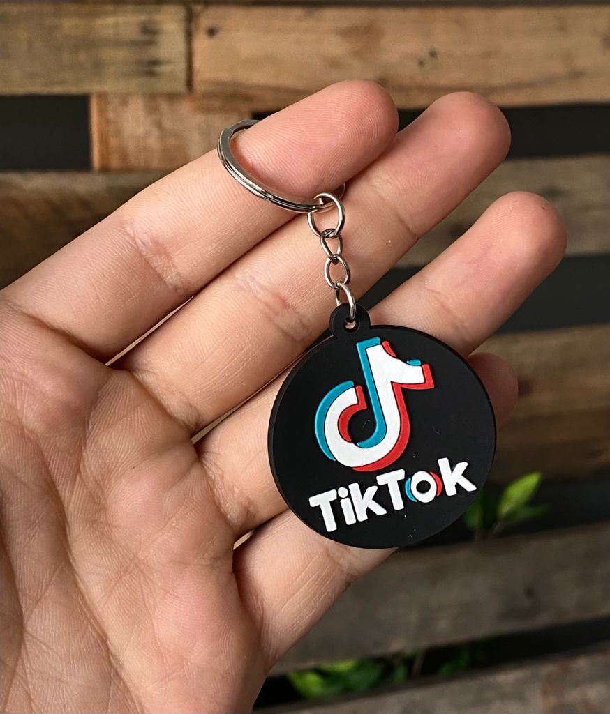 Chaveiro de Borracha Logo TikTok