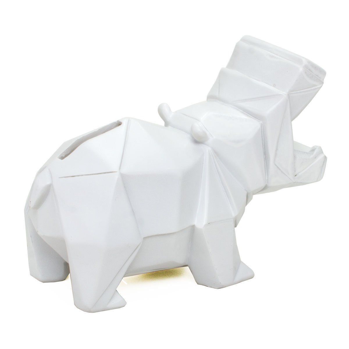 Cofre Origami Hipopótamo (Branco)