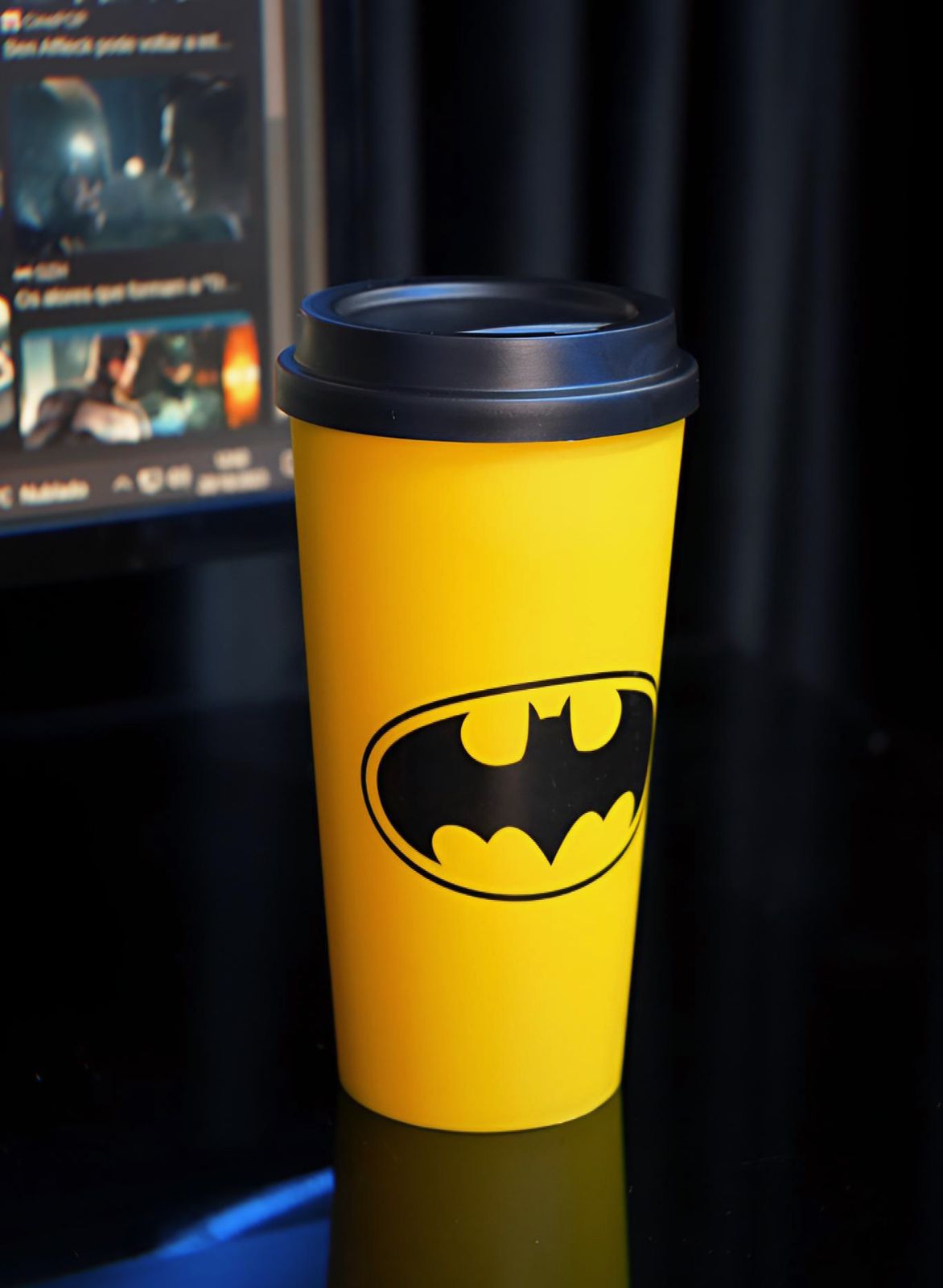Copo Buck Para Café Logo Batman: DC Comics Amarelo 400ml