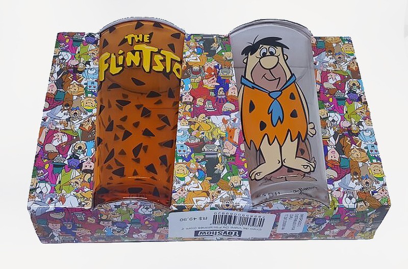 Set 2 Copos de Vidro Fred Flisntone: Os Flintstones The Flintstones - Hanna-Barbera