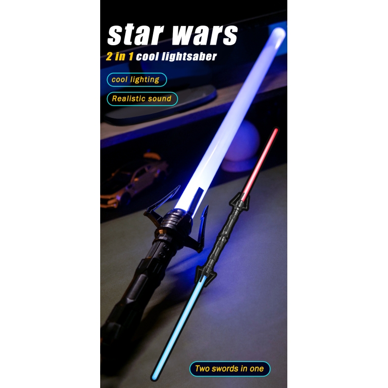 Espada Sabre de Luz Led 2 em 1: Star Wars (Azul) - MKP