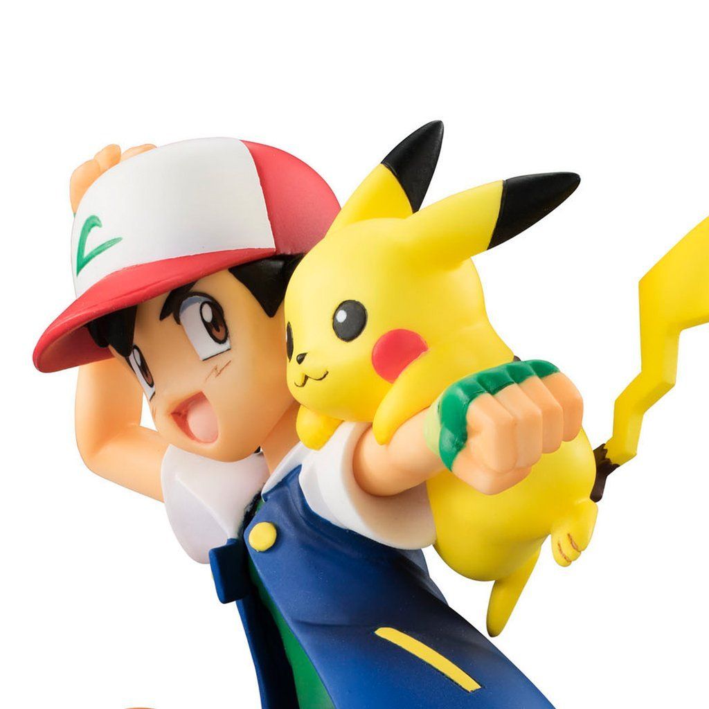 Estátua Ash,Pikachu e Charmander: Pokémon - G.E.M.