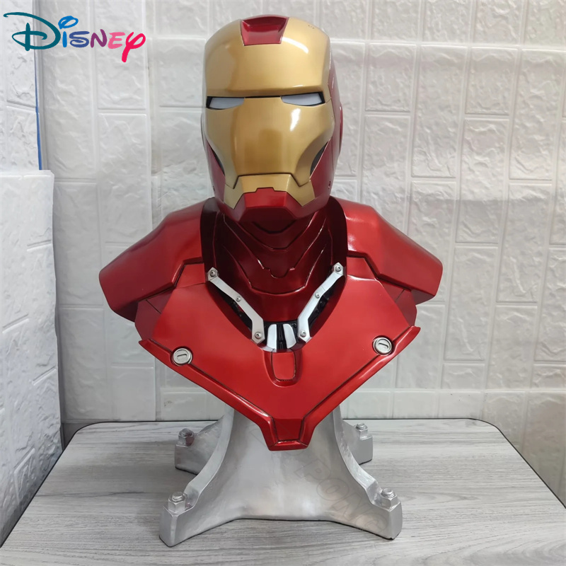 Estatua Busto Homem de Ferro Iron Man Mark 3 Com Led Vingadores Marvel Escala 1/1