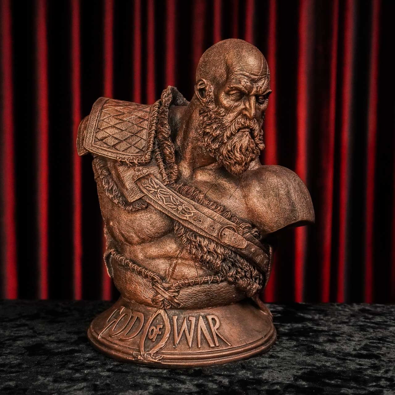 Estátua Busto Kratos Bronze: God of War