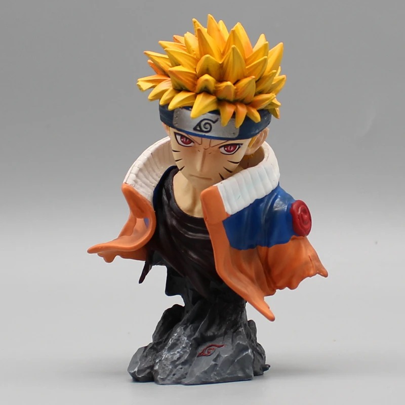 Estátua Busto Naruto Uzumaki: Naruto Shippuden Anime e Mangá 10cm