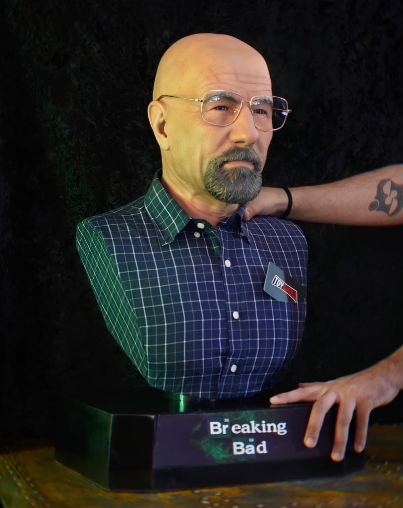 Estátua Busto Réplica Walter White Heisenberg: Braking Bad - Fanatic Studios
