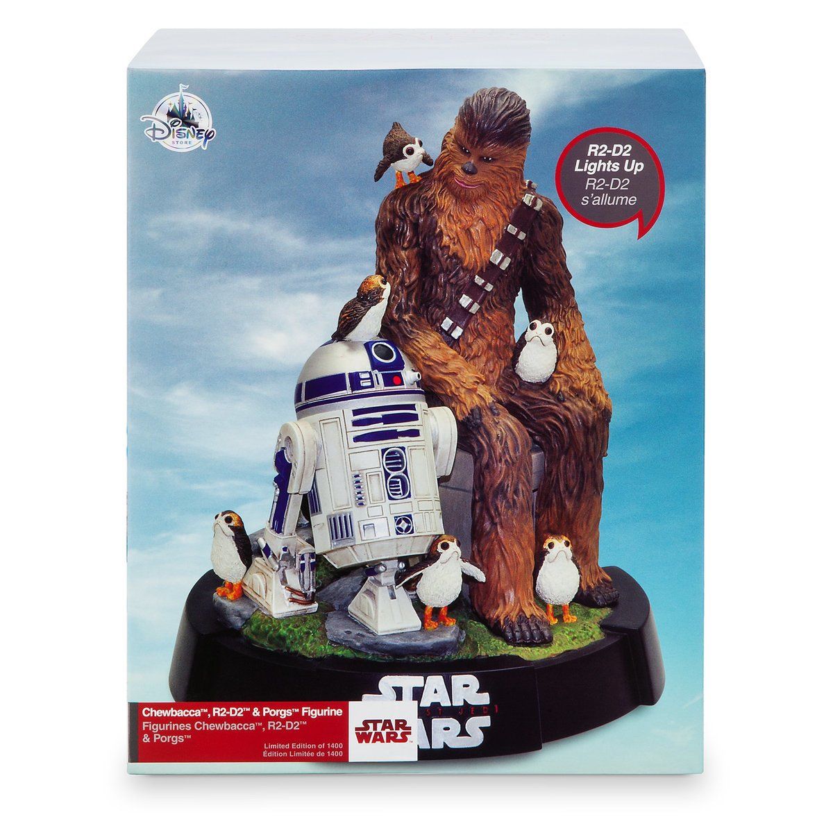 Star Wars The Last Jedi Chewbacca R2D2 Porgs Limited Edition Figurine #366/1400 