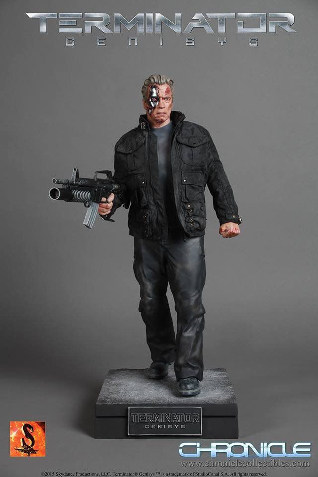 Estátua Guardian T-800: O Exterminador do Futuro: Gênesis Terminator Genisys Escala 1/4 - Chronicle Collectibles
