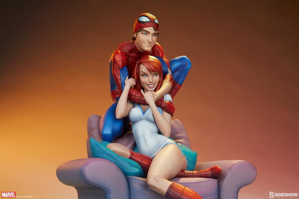 Estátua Peter Parker e Marry Jane Homem Aranha Spider-Man Escala 1/6 Marvel Comics  - Sideshow Collectibles