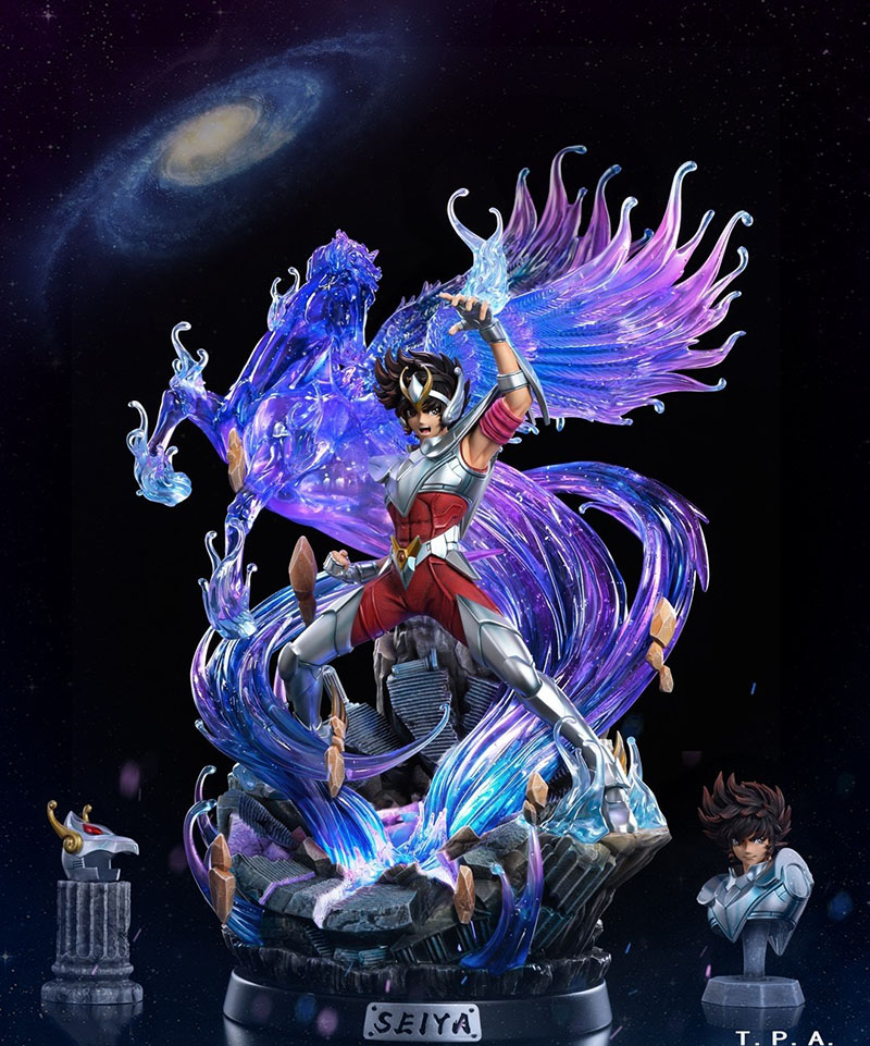 Estátua Seiya de Pegasus: Cavaleiros do Zodíaco Saint Seiya: Limited Edition Edição Limitada 48cm - MKP