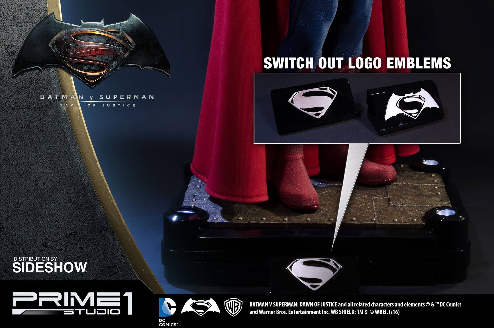 Estátua Super-Homem (Superman):Batman vs Superman Bvs (Prime) Scale 1/2 - Sideshow - CD