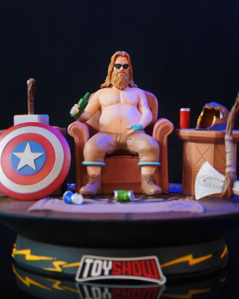 Estátua Thor Gordo Fat Thor Vingadores Ultimato Avengers Endgame Marvel Escala 1/10