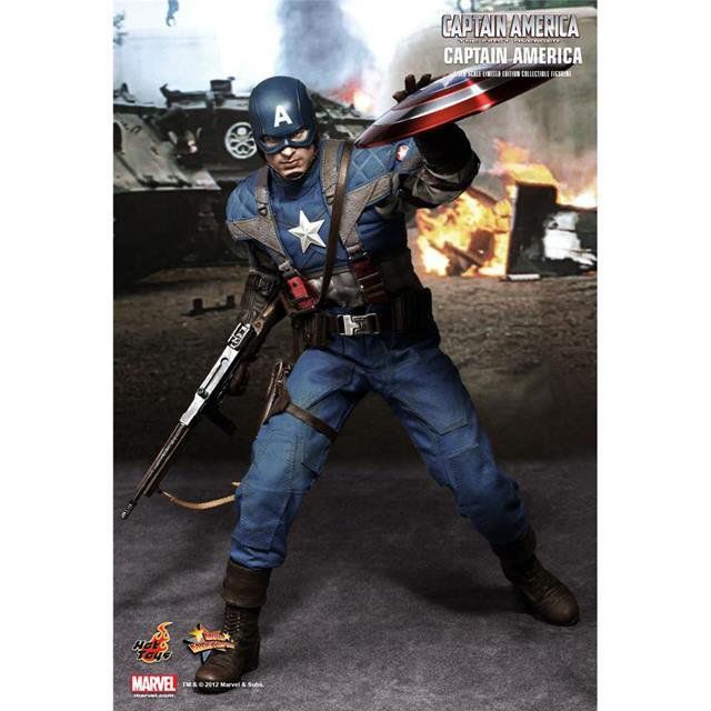 Action Figure Capitão América (Captain America): Capitão América O Primeiro Vingador (Captain America First Avenger) Escala 1/6 (MMS156) - Hot Toys