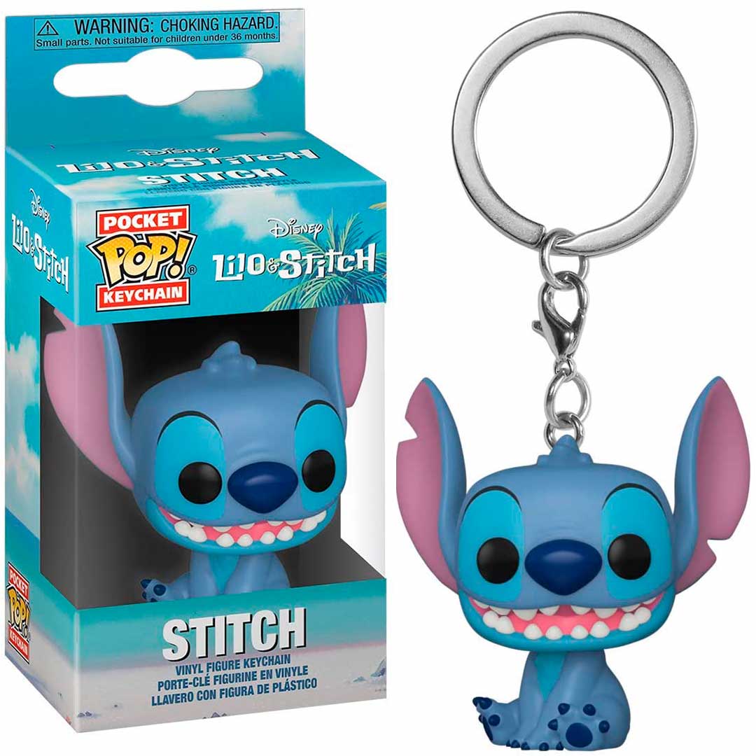 Funko Pocket Pop Keychains (Chaveiro) Stitch Sentado: Lilo & Stitch - Funko