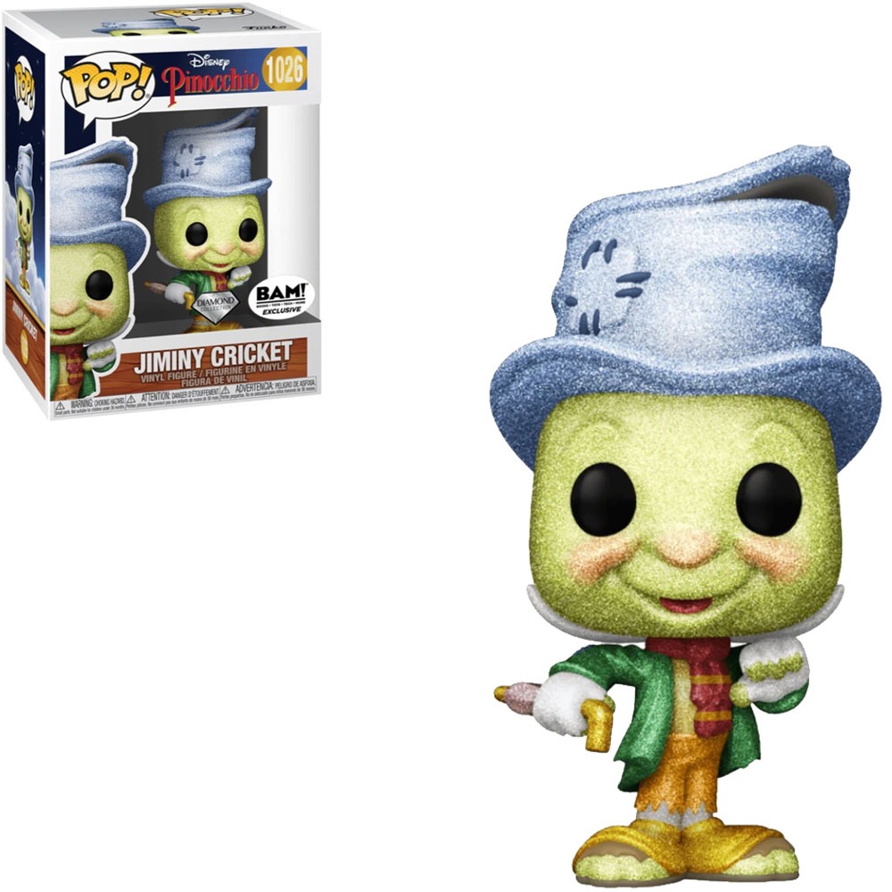 Funko Pop! Jiminy Cricket: Pinóquio Pinocchio Disney Flocado Flocked Diamond Special Edition #1026 - Funko