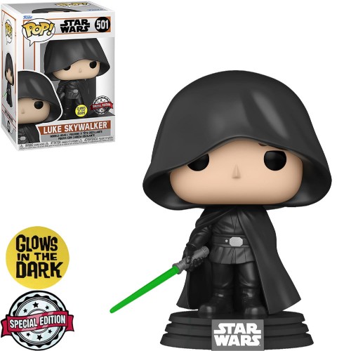 Funko Pop! Luke Skywalker: Star Wars Glows in the Dark Brilha no Escuro Edição Especial Special Edition #501 - Funko