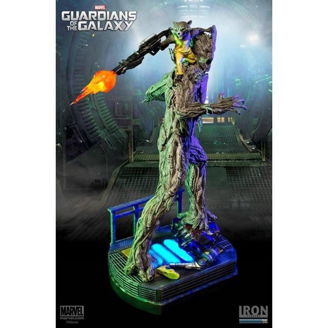 Estátua Rocket & Groot: Guardiões da Galáxia Diorama Escala 1/6 - Iron Studios - CD