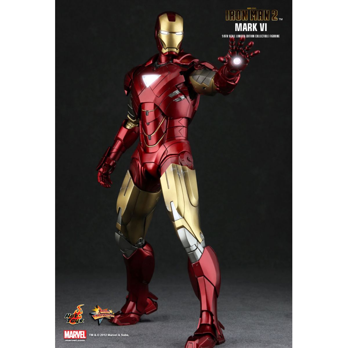 Action Figure Homem de Ferro (Iron Man) Mark VI: Homem de Ferro 2 (Iron Man 2) MMS132 (Escala 1/6) - Hot Toys - CDL