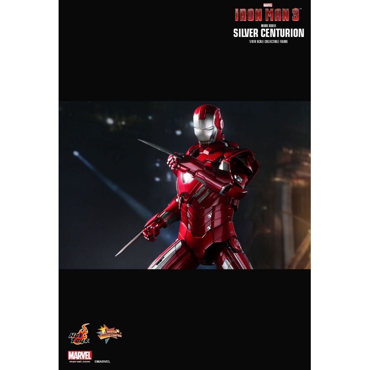 Action Figure Iron Man (Mark XXXIII Silver Centurion): Iron Man 3 (Homem de Ferro 3) (Escala 1/6) (MMS213) - Hot Toys