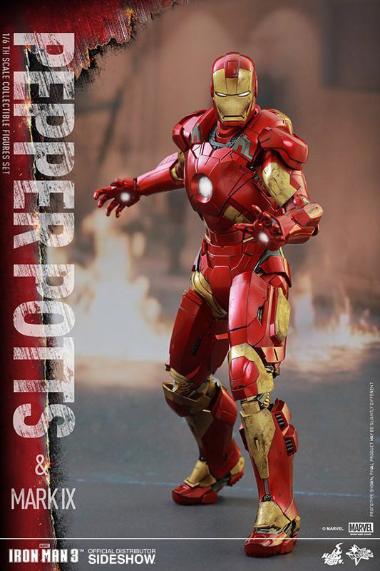 Iron Man 3 Pepper Potts e Mark IX Escala 1/6 - Hot Toys
