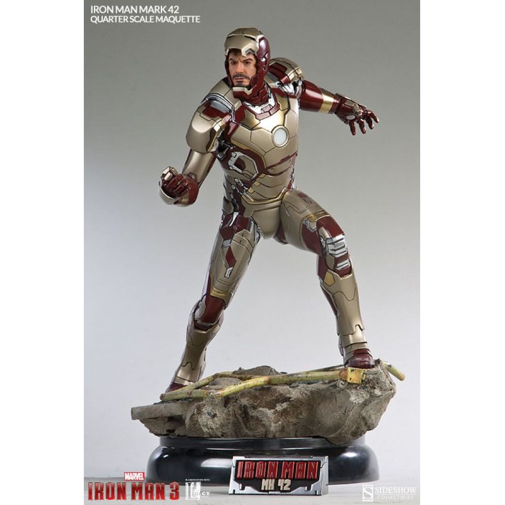 Iron Man Mark 42 Maquette by Sideshow Collectibes Escala 1/4 Estátua
