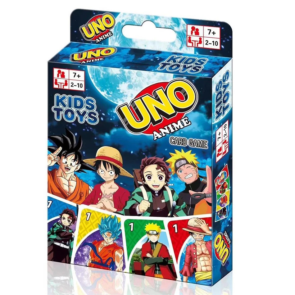Jogo de Carta Card Game Uno: Animes Mangá Kid Toys Black Friday - MKP