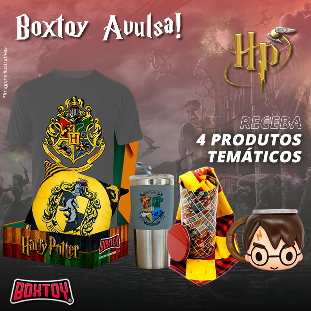 Kit BoxToy Edição Harry Potter Limitada Mystery Box