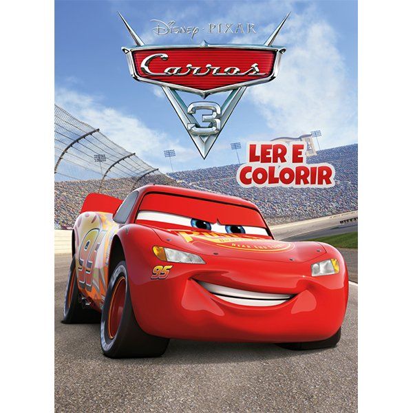 Livro Ler e Colorir Carros 3: Pixar - (Médio)
