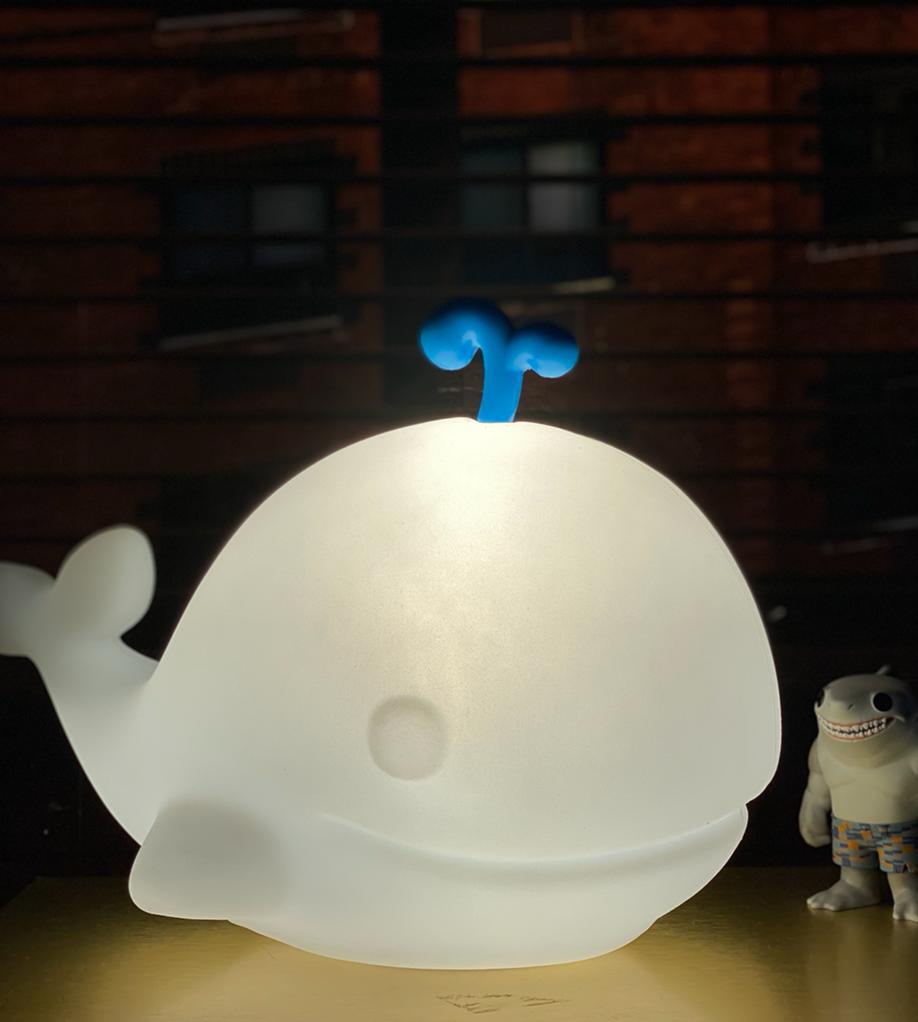 Luminária 3D Baleia Branca - Usare