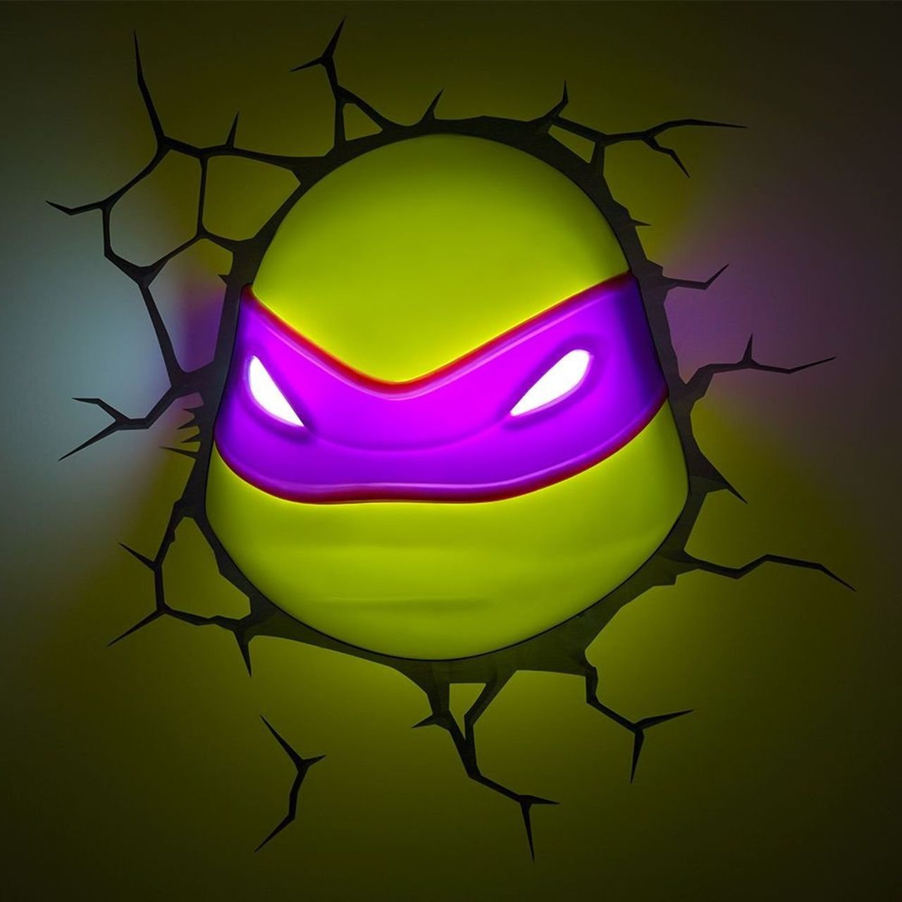Luminária 3D Rosto do Donatello: As Tartarugas Ninja (Teenage Mutant Ninja Turtles) Light FX