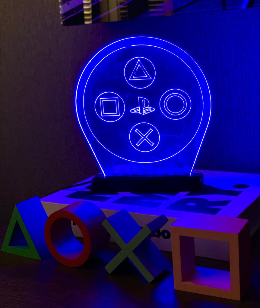 Luminária/Abajur Botões Playstation