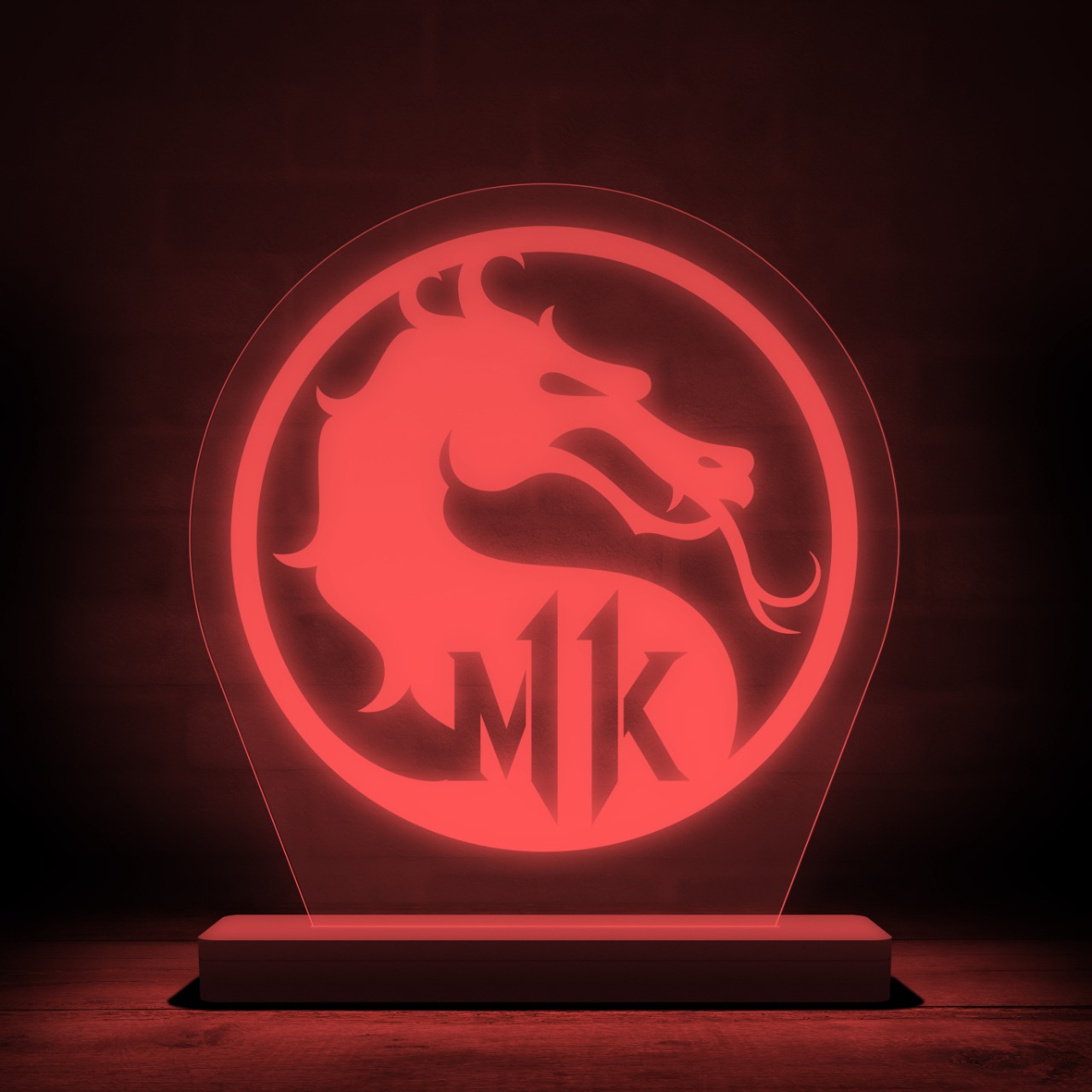 Luminária/Abajur Logo Mortal Kombat