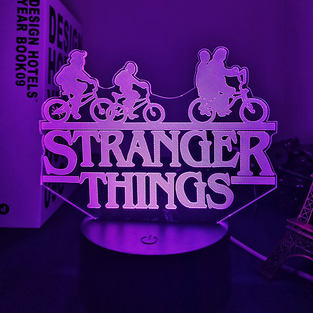 Luminaria/Abajur Stranger Things - LED RGB 16 Cores com Controle - MKP
