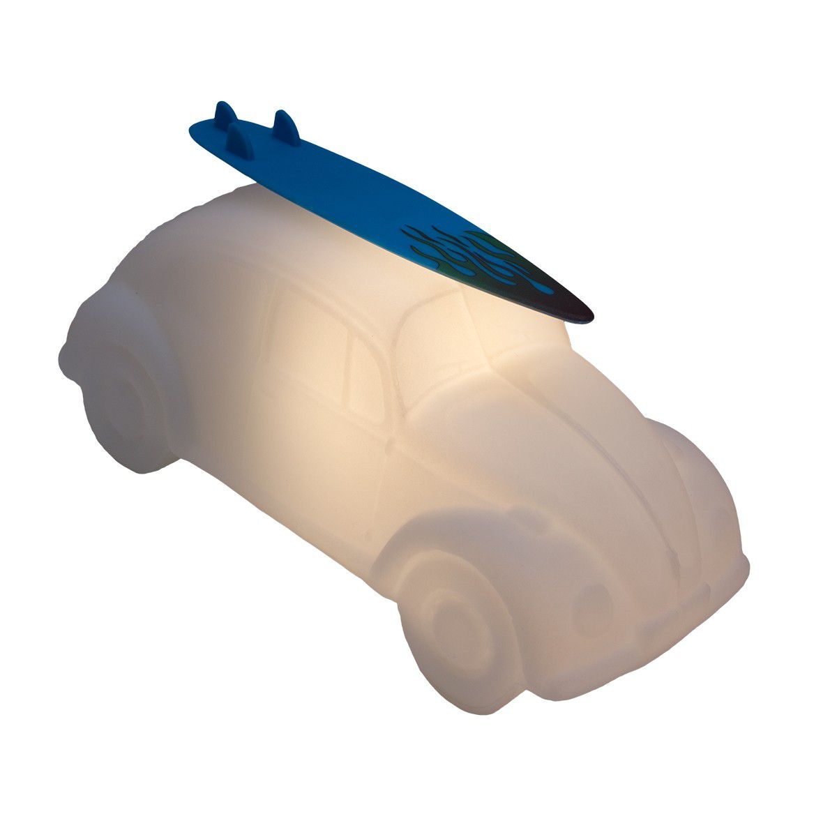 Luminária 3D Fusca Com Prancha (Branco) - Usare