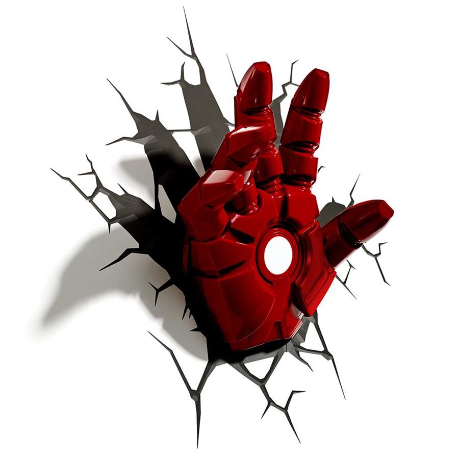 Luminária Mão Homem de Ferro (Iron Man Classic) - 3D Light FX