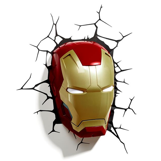 Luminária Máscara Homem de Ferro (Iron Man) - 3D Light FX