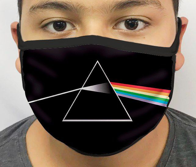 Máscara de Tecido Personalizada Pink Floyd Lavável Reutilizável - EV